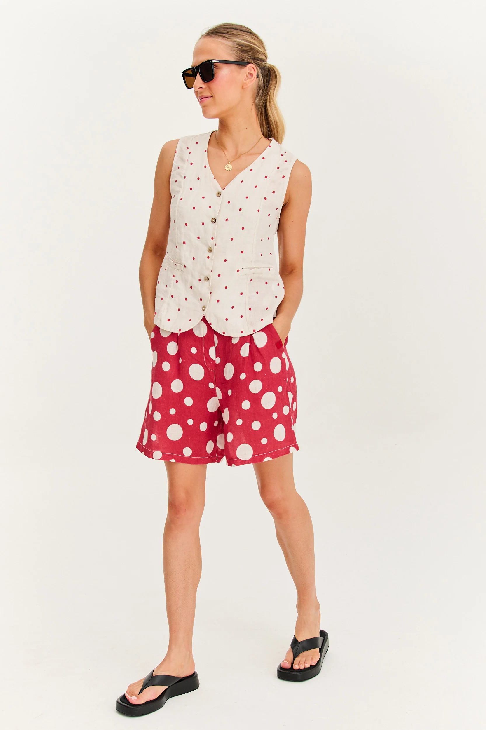 Szorty lniane Berry Drop - Image 7