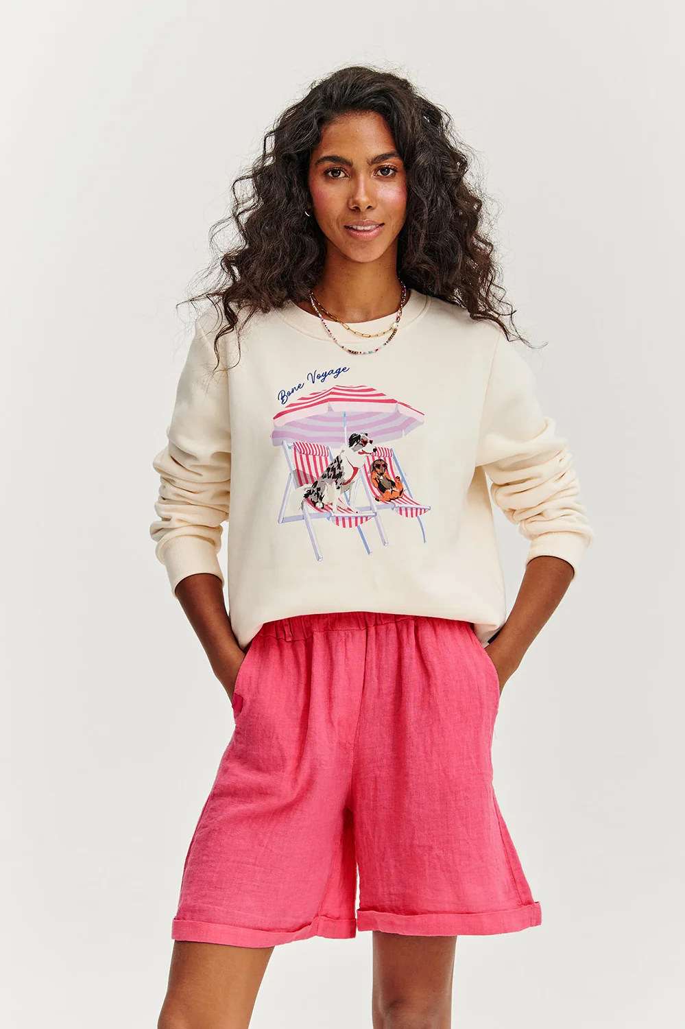 Szorty lniane Pink Sands - Image 7