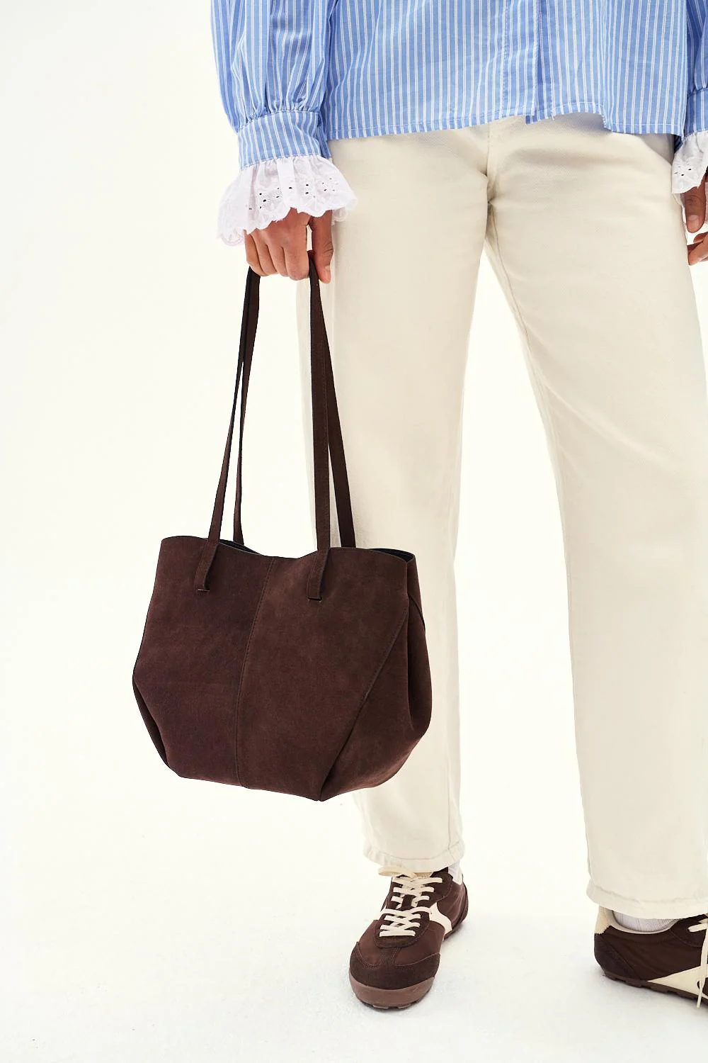 Torebka skórzana typu shopper Chocolate Glow - Image 11
