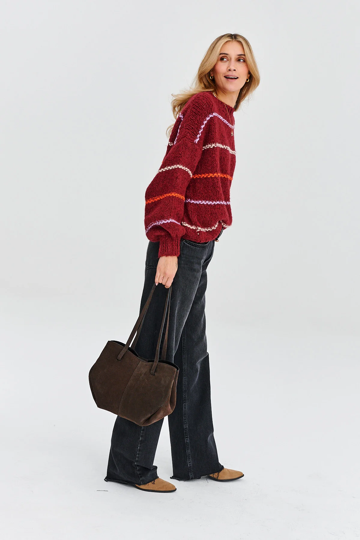 Torebka skórzana typu shopper Chocolate Glow - Image 16