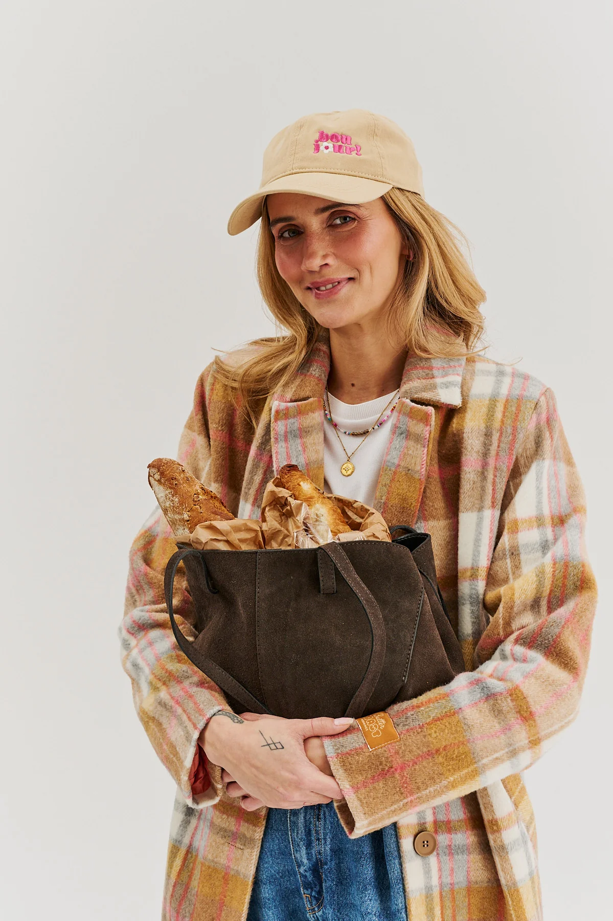 Torebka skórzana typu shopper Chocolate Glow - Image 19