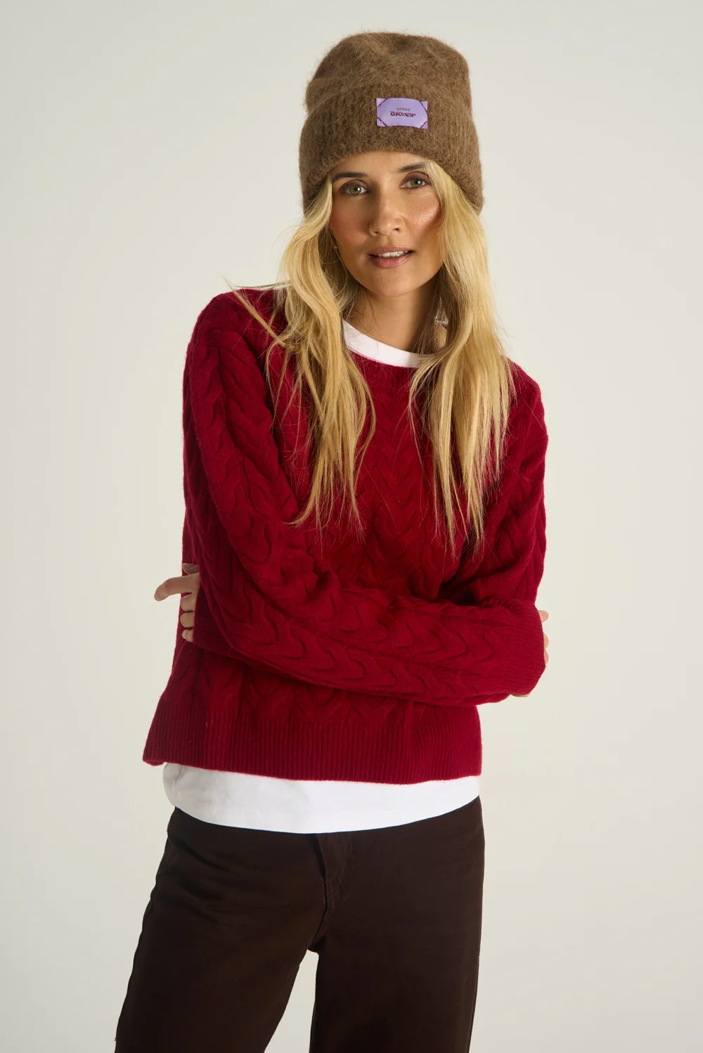 Wełniany sweter Cranberry Wine - Image 3